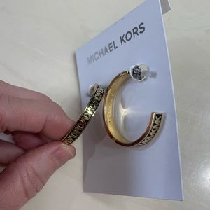 Michael Kors gold earring hoops!